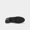 Bottines avec boucles en cuir noir femme