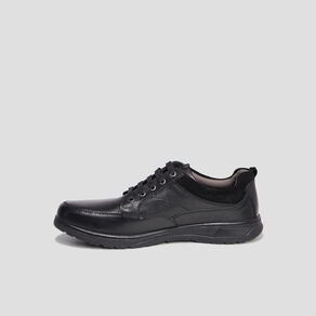 Derbies à lacets en cuir noir homme