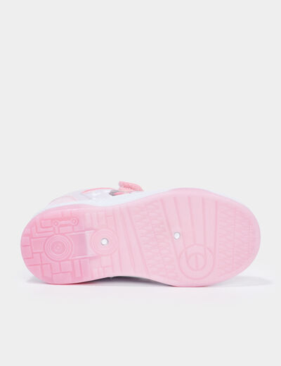 Tennis basses lumineuses pailletées Gaby rose fille