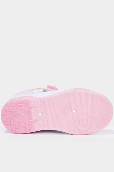 Tennis basses lumineuses paillet&eacute;es Gaby rose fille