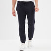 Pantalon jogging droit molleton bleu marine homme