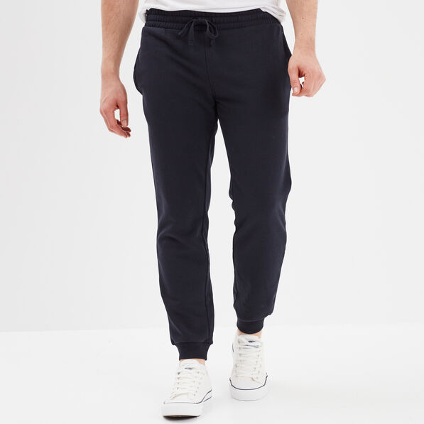 pantalon jogging droit molleton bleu marine homme Pantalon jogging droit molleton bleu marine homme