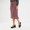 Jupe midi portefeuille bordeaux femme