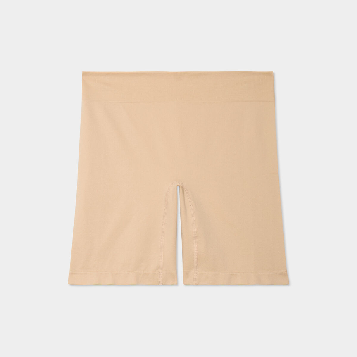 Short taille haute &eacute;lastiqu&eacute;e sable femme grande taille