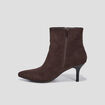 Bottines pointues à talons marron femme