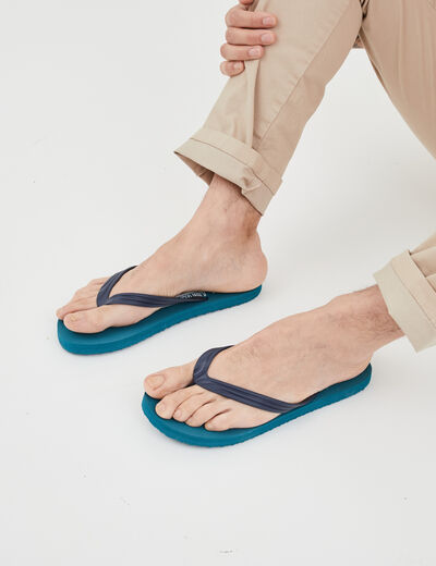 Tongs bleu turquoise homme