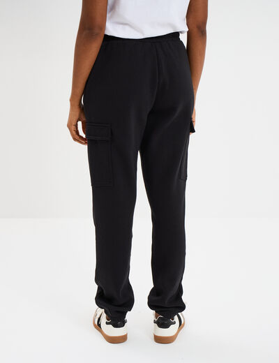 Pantalon de jogging coupe battle noir femme