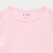 T-shirt manches courtes en coton rose clair fille