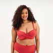 Haut de maillot de bain bandeau crois&eacute; rouge femme grande taille