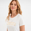 T-shirt col rond manches courtes Creeks blanc femme