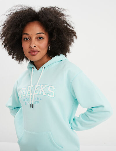 Sweat à capuche hoodie Creeks Original bleu turquoise femme