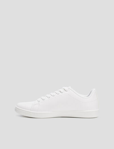 Tennis à lacets blanc femme