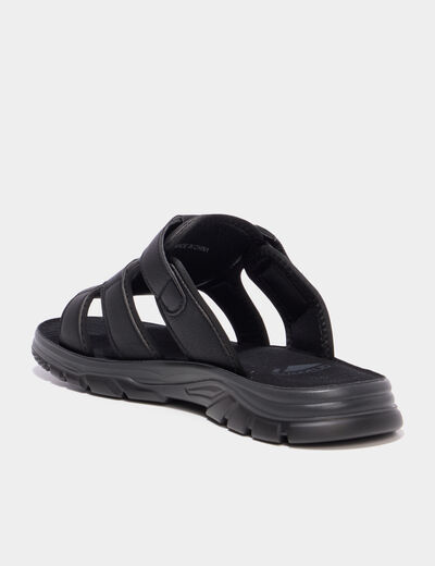 Mules &agrave; scratchs noir homme