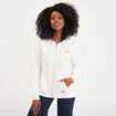 Sweat zippé à capuche Creeks Original blanc femme