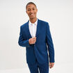 Veste blazer costume manches longues bleu electrique homme