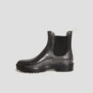 Bottines de pluie chelsea à paillettes gris argent femme
