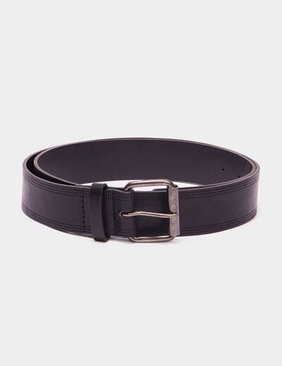 Ceinture détails perforés noir homme