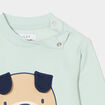 Sweat manches longues col rond vert clair bébé garçon