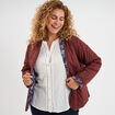 Veste matelassée réversible marron femme grande taille