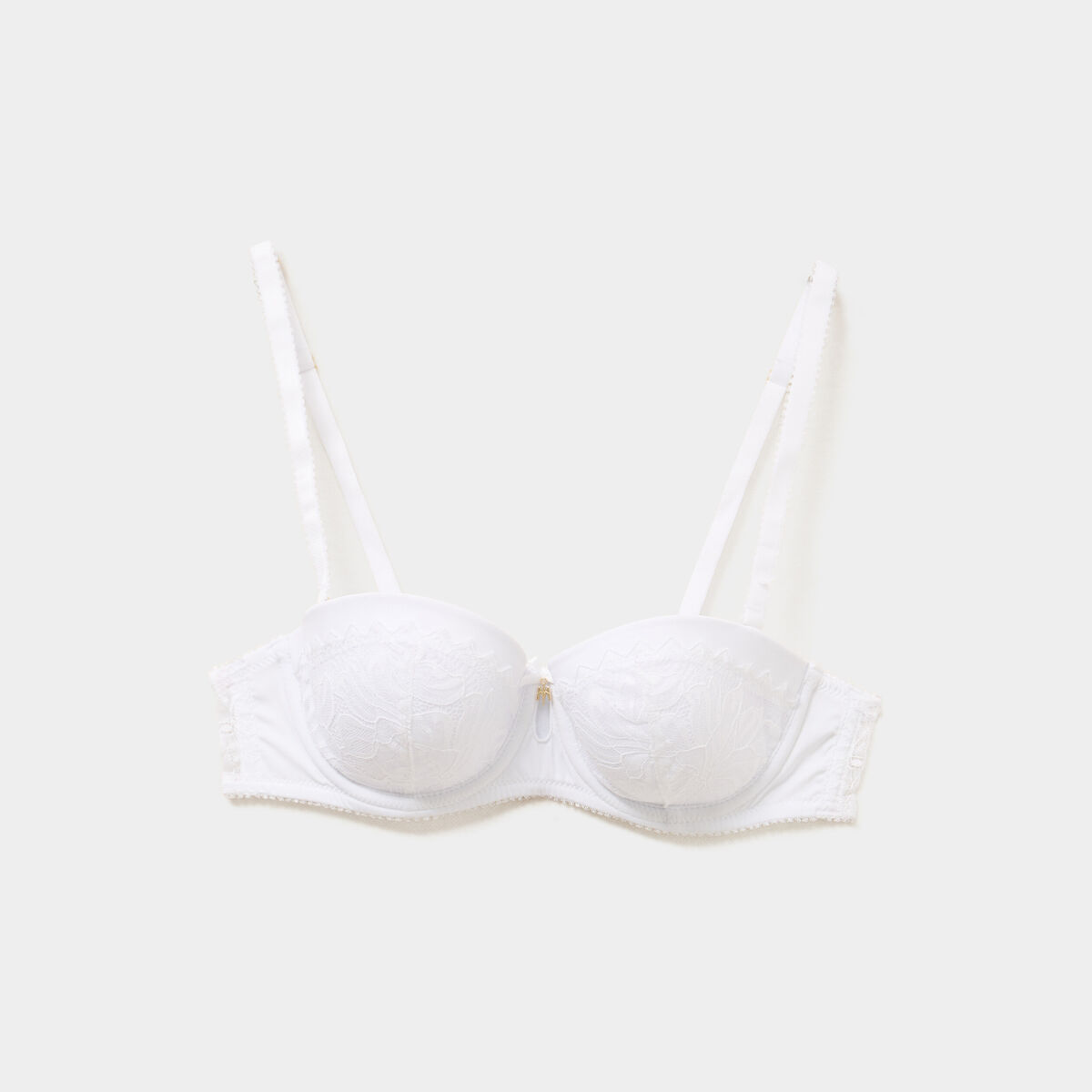 Soutien-gorge bandeau dentelle blanc femme