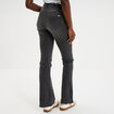 Jeans flare 5 poches denim gris femme