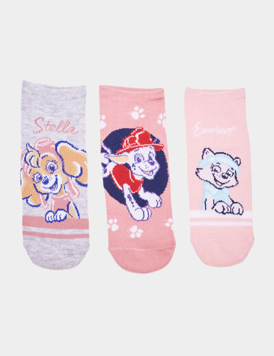 Lot 3 paires chaussettes Pat Patrouille rose fille