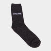Chaussettes &agrave; fils m&eacute;tallis&eacute;s mi-hautes noir femme