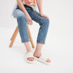 Claquettes matelassées Wamea Beach blanc femme