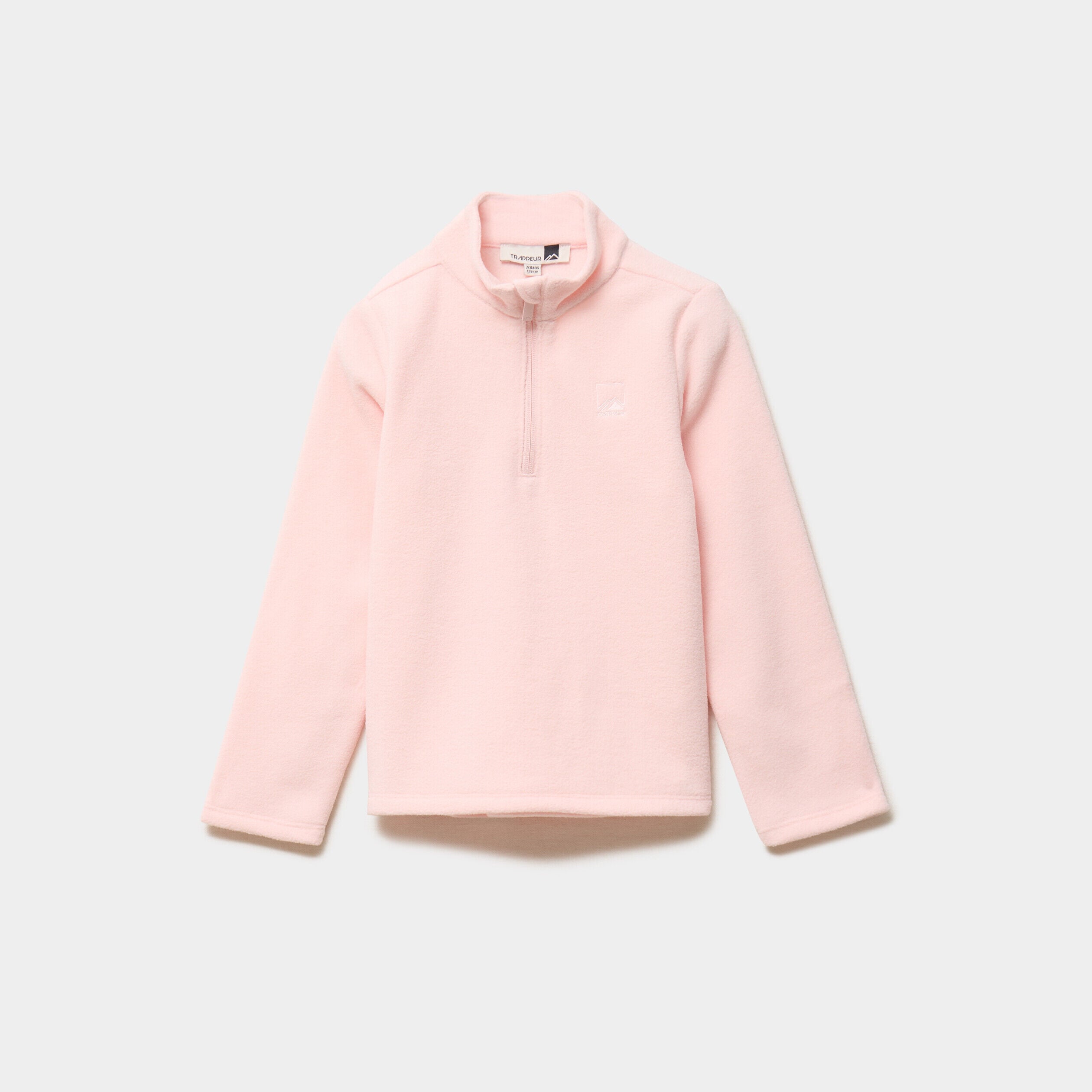 Sweat polaire col camionneur rose clair fille TRAPPEUR