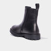 Bottines chelsea en cuir noir fille