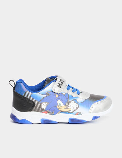 Baskets running semelle lumineuse Sonic bleu garçon
