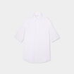 Robe chemise manches 3/4 gaze de coton blanc femme
