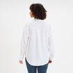 Chemise oversize 1 poche coton blanc femme