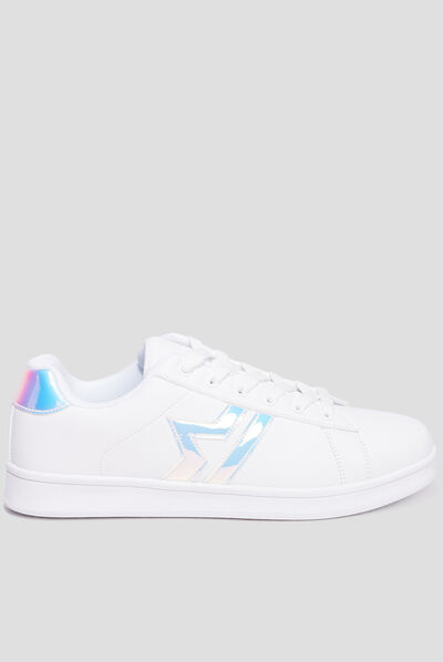 Tennis basses à lacets Creeks Iconik blanc femme