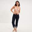 Soutien-gorge balconnet micro dentelle rose clair femme