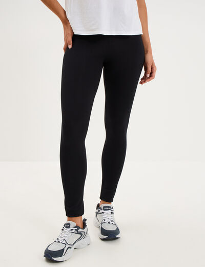 Legging taille &eacute;lastiqu&eacute;e noir femme