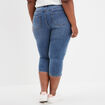 Jeans slim taille haute 7/8ème bleu clair femme grande taille