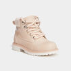 Boots zippées à lacets Trappeur rose clair fille