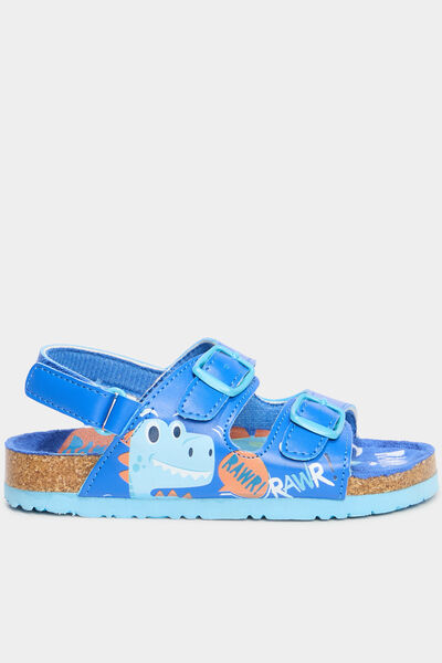 Sandales plates avec brides bleu gar&ccedil;on