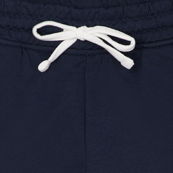 jogging short droit taille elastiquee bleu marine fille Jogging-Short droit taille élastiquée bleu marine fille
