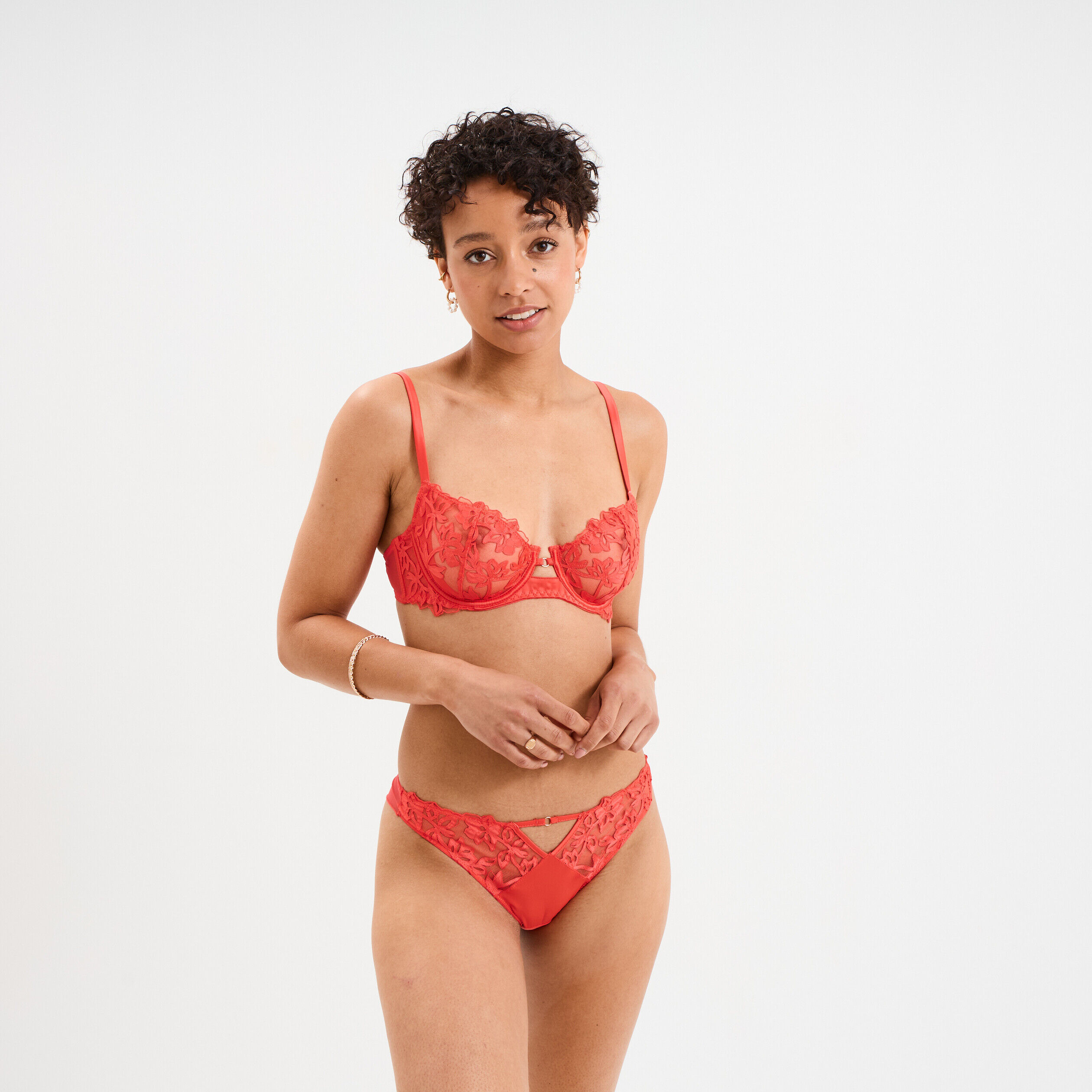 Soutien-gorge emboîtant dentelle rouge femme MOSQUITOS