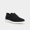 Derbies &agrave; lacets effet tricot noir homme