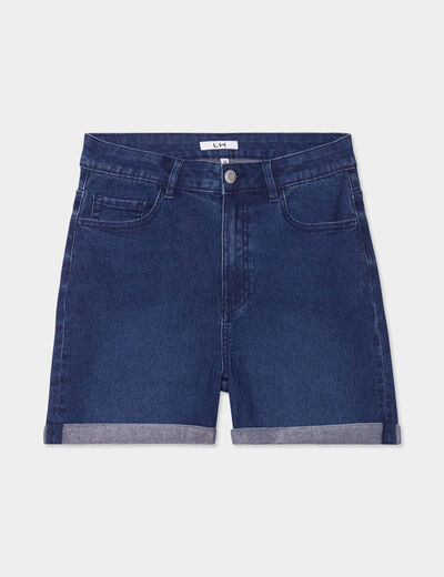 Short en jean slim denim brut femme