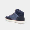 Baskets montantes &agrave; lacets bleu homme