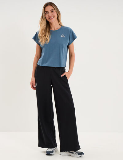 T-shirt manches courtes coton Kappa bleu femme