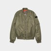 Blouson bomber d&eacute;perlant Liberto vert kaki homme
