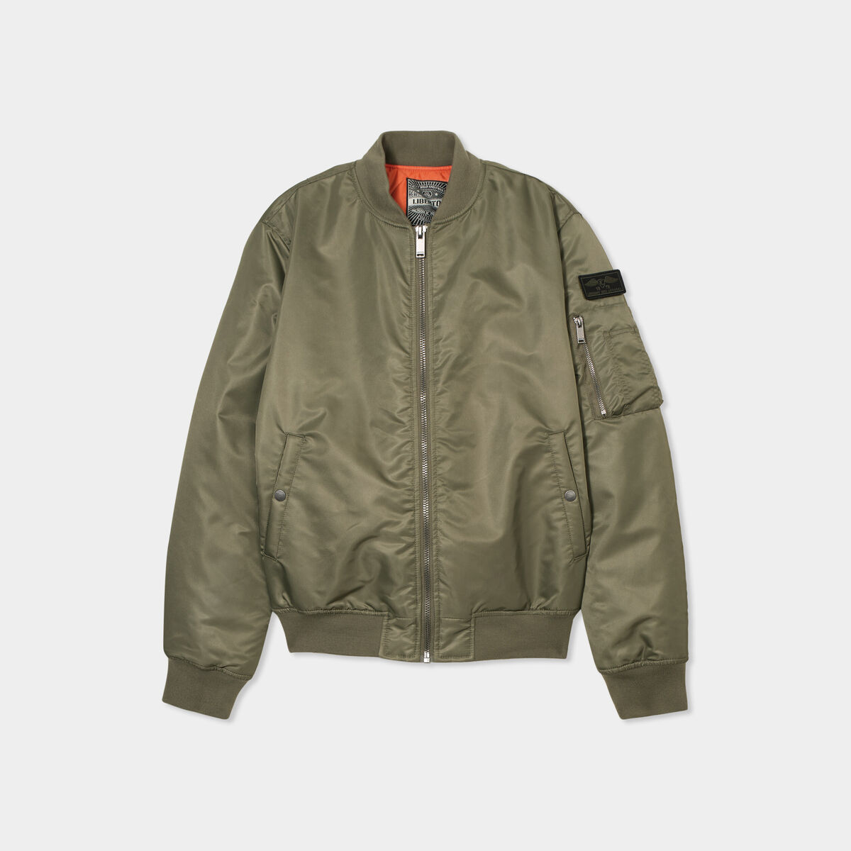 Blouson bomber d&eacute;perlant Liberto vert kaki homme