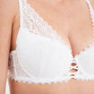 Soutien-gorge foulard paddé dentelle blanc femme