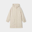 Parka de pluie longue à capuche sable femme