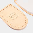 Talonnettes en cuir confort sable mixte